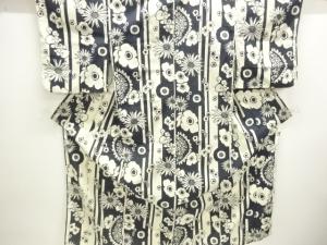 綿絽花模様浴衣